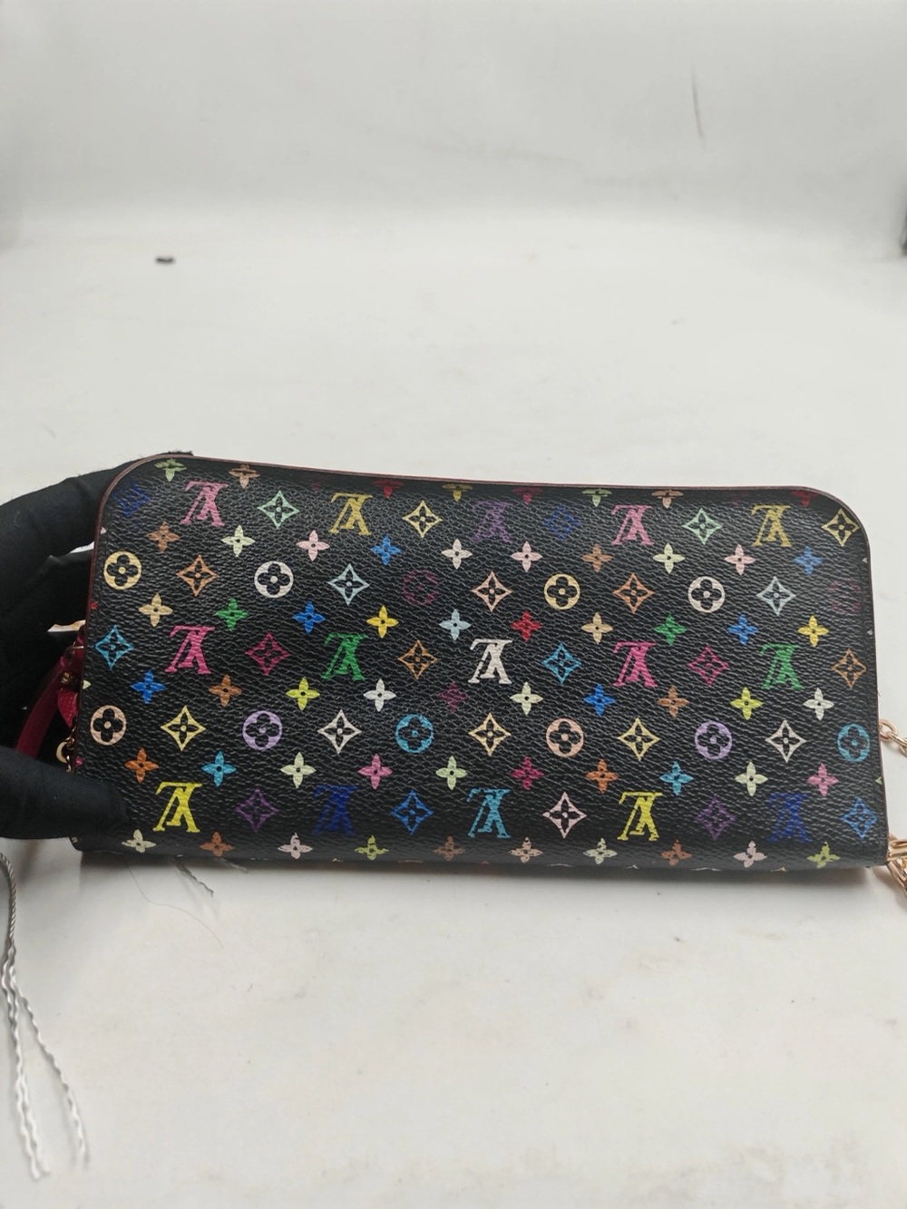 Louis Vuitton Black Multicolor Monogram Zip Around Wallet